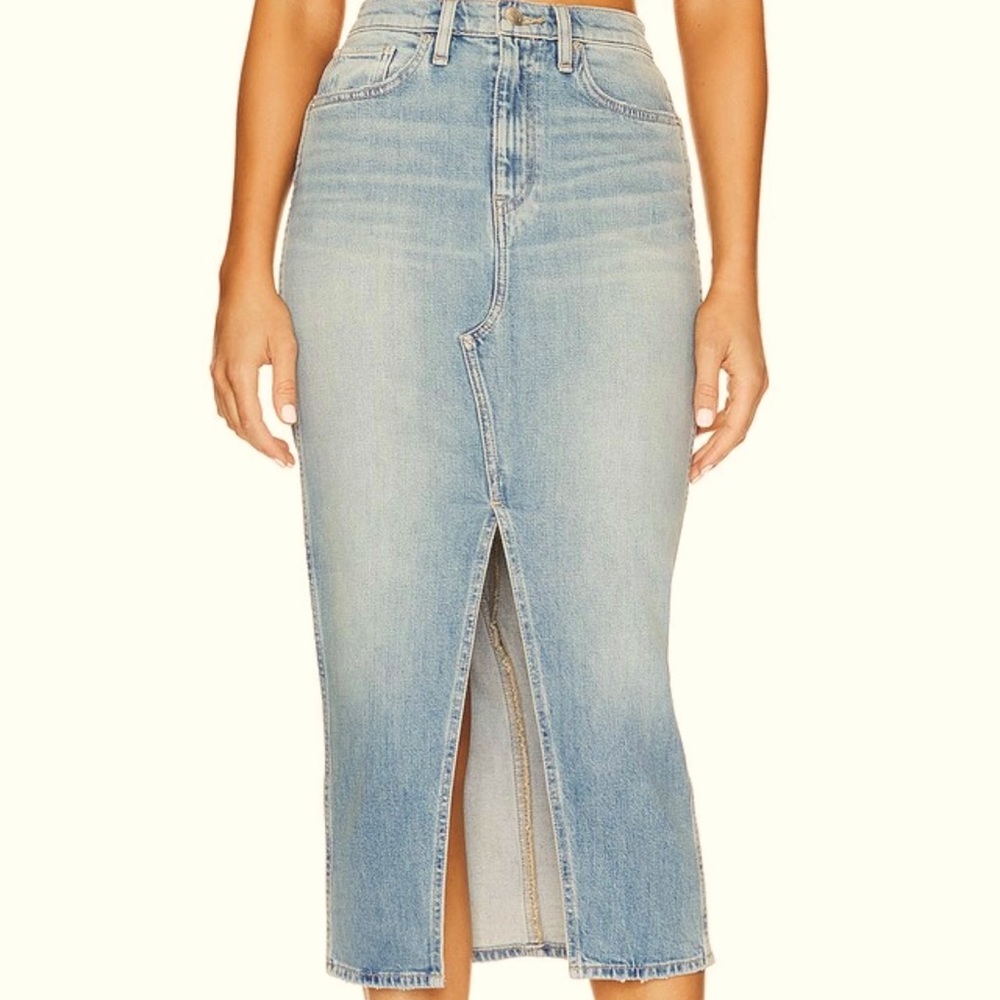 Midi Length Denim Skirt - NWOT Pitaya Size S